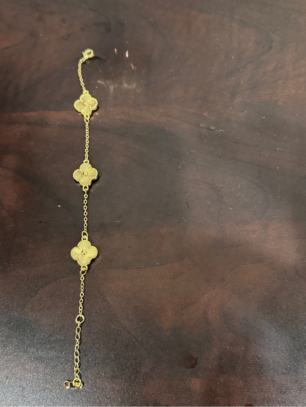 Women clover bracelet gold plated jewelry gift